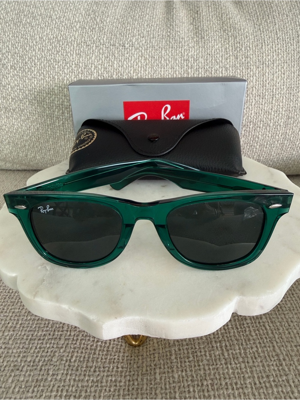 Brand New Ray-Ban Wayfarer Colorbock Transparent Vert